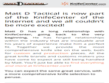 Tablet Screenshot of mattdtactical.com
